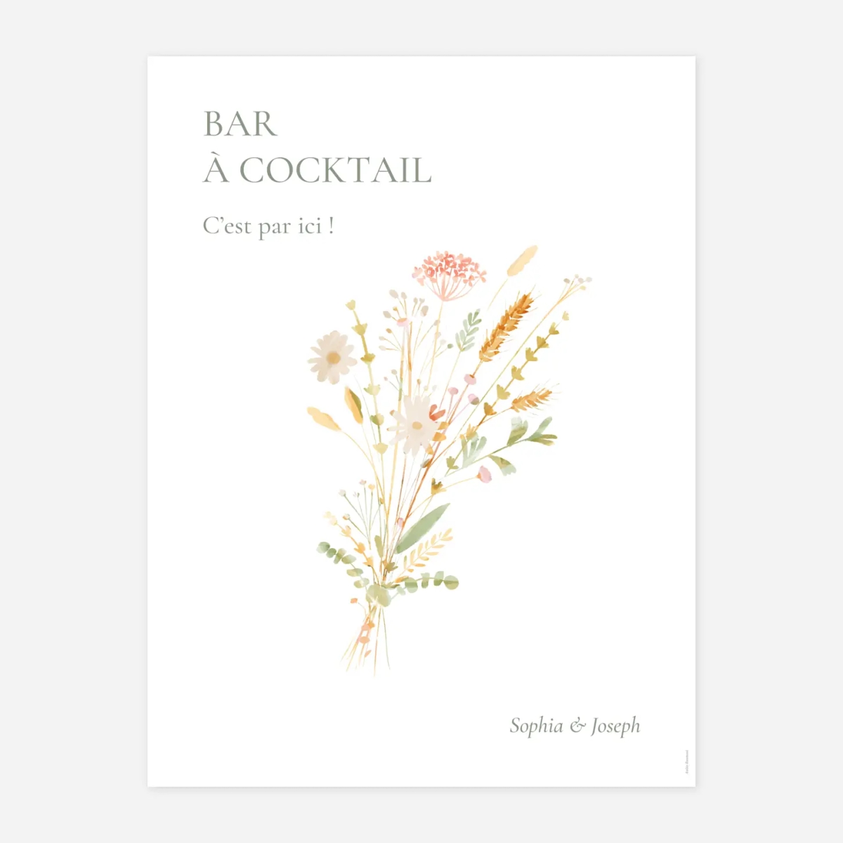 Panneau mariage Jardin bohème