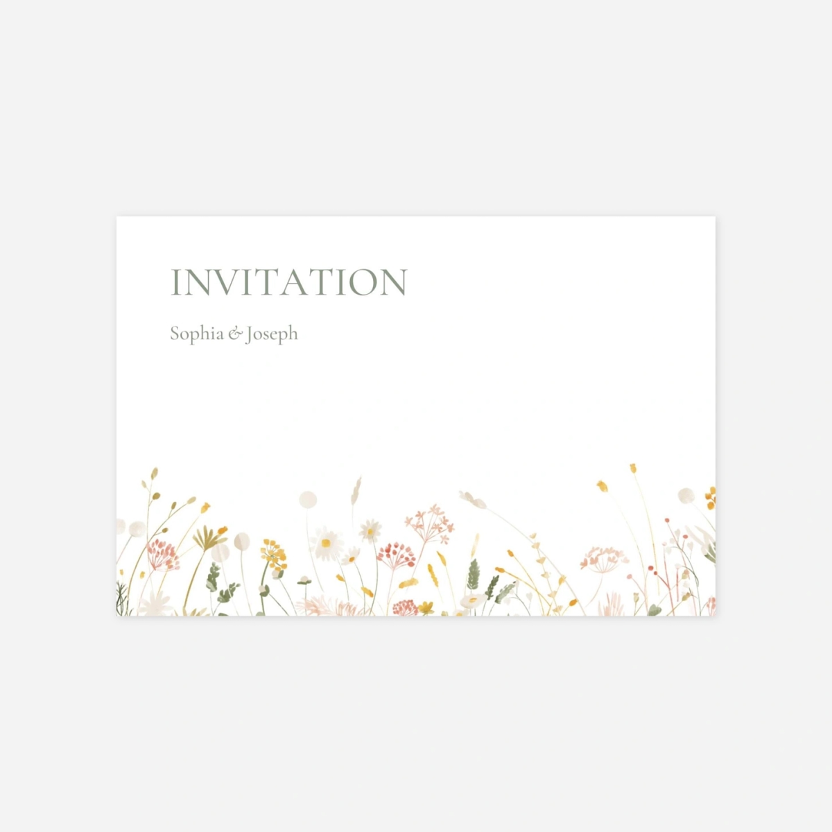 Carton d'invitation Jardin bohème