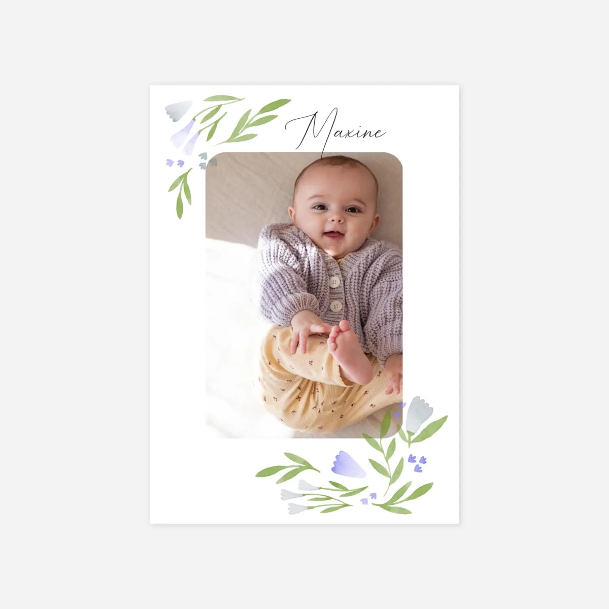 Faire-part naissance Jardin fleuri