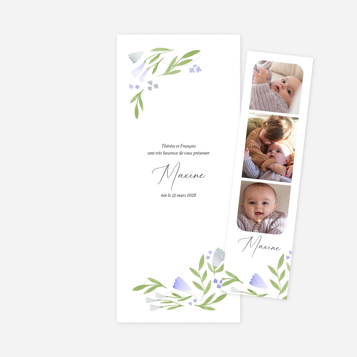 Faire-part naissance Jardin fleuri