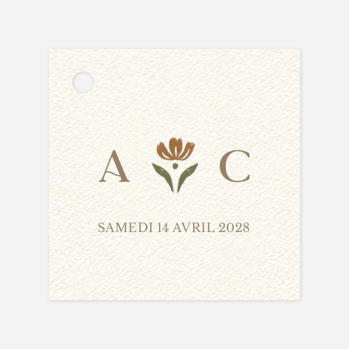 Etiquette perforée mariage Jardin éternel
