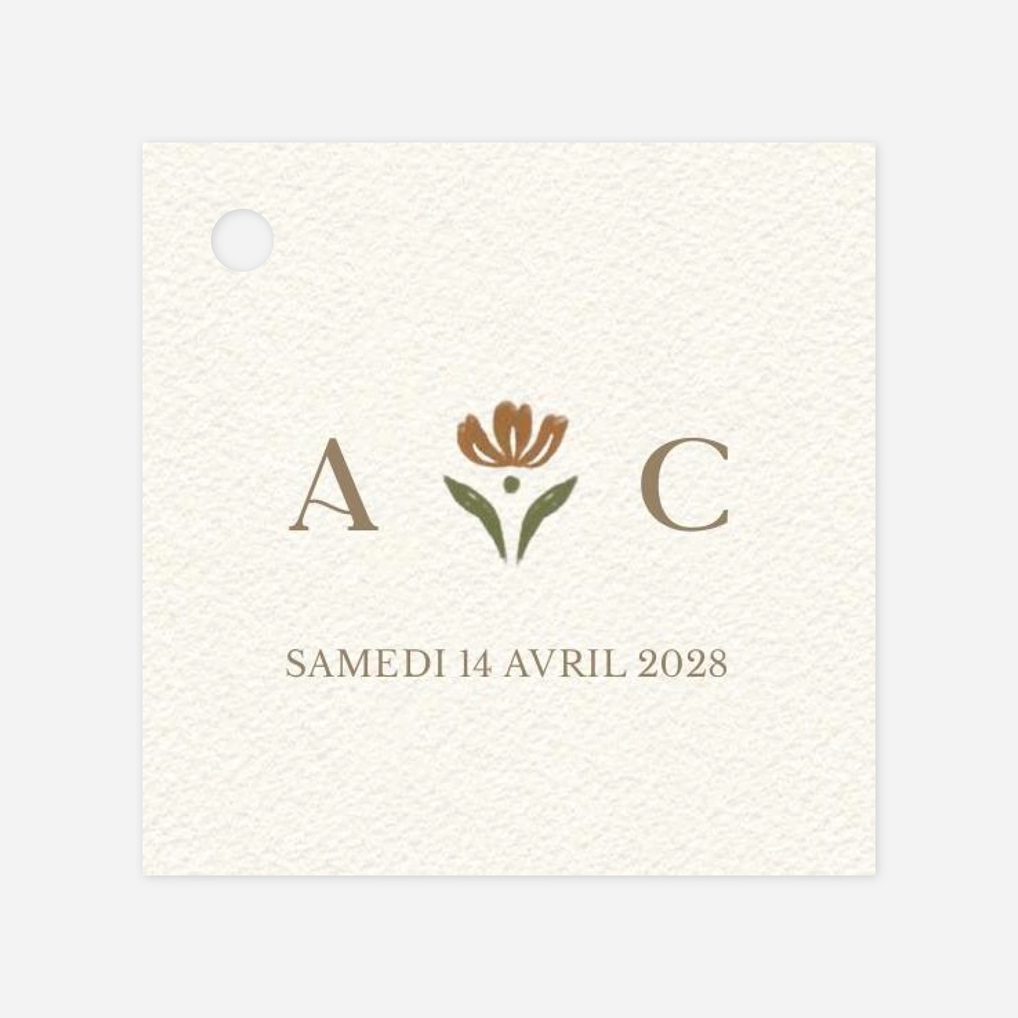 Etiquette perforée mariage Jardin éternel