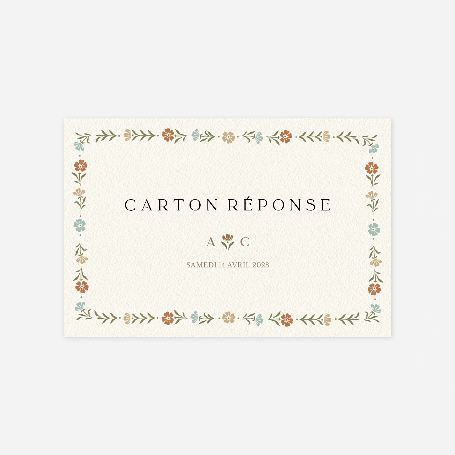 Carton réponse Jardin éternel