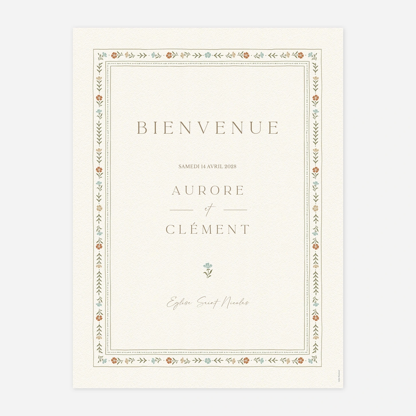 Panneau mariage Jardin éternel