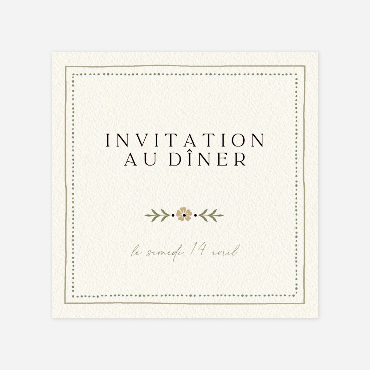 Carton d'invitation Jardin éternel