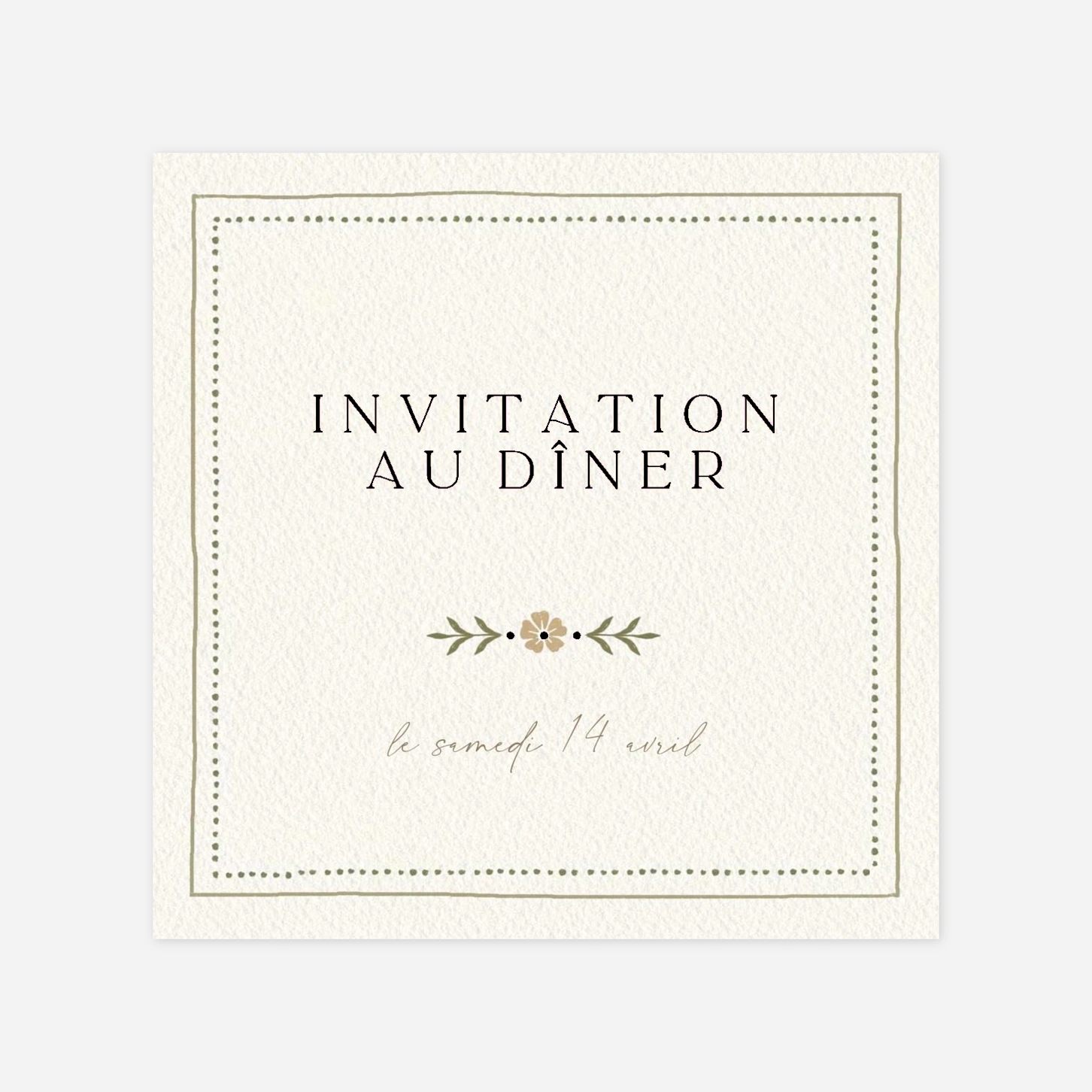 Carton d'invitation Jardin éternel