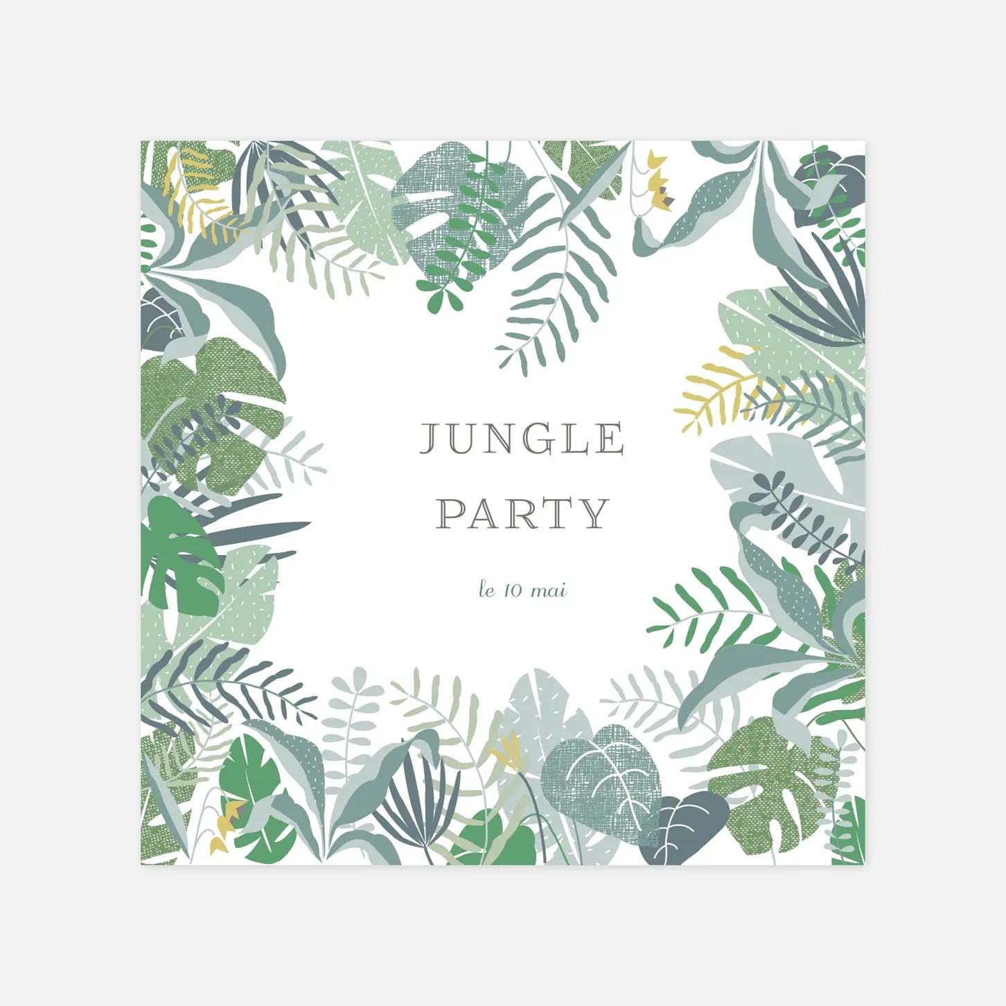 invitation anniversaire Jardin tropical