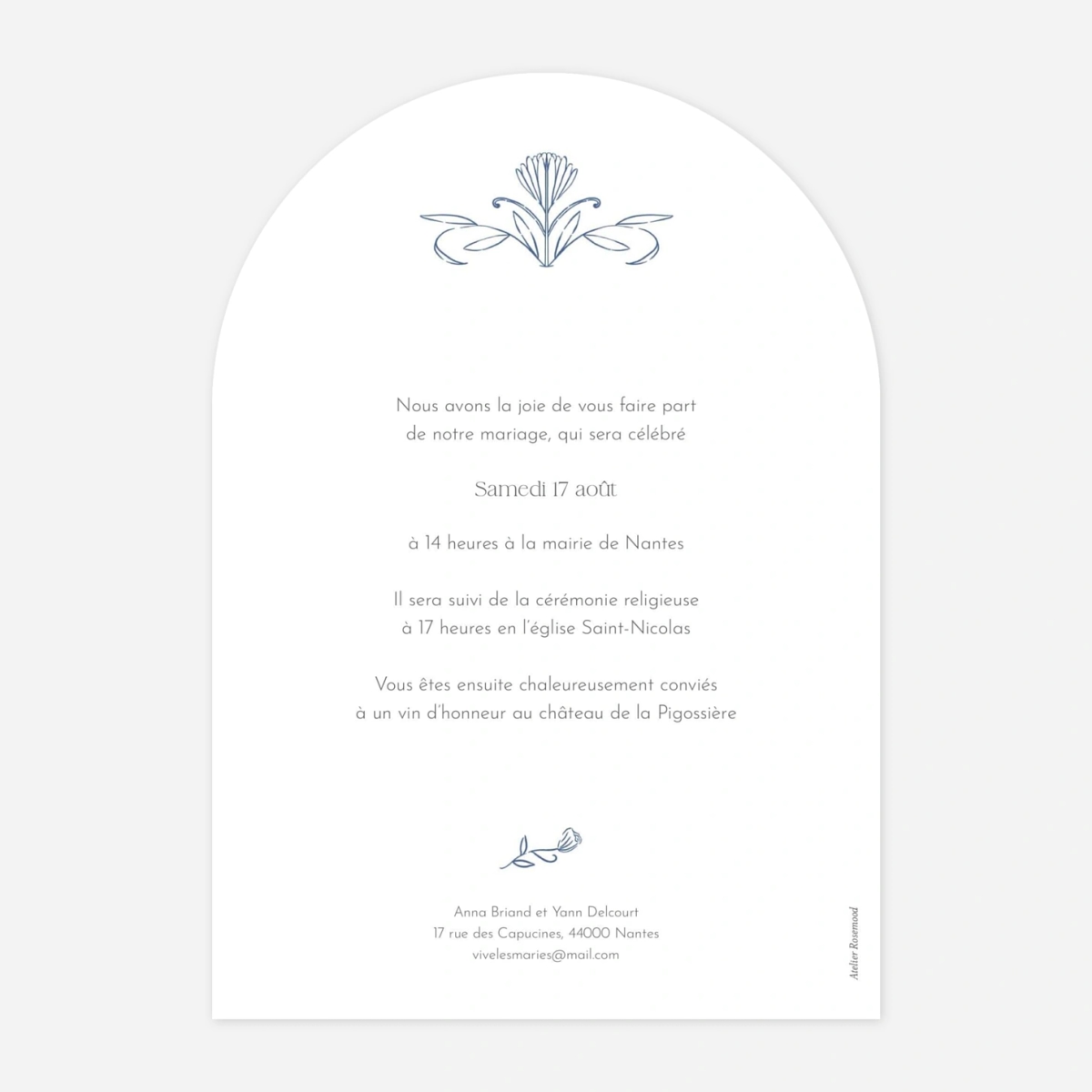 Faire-part mariage Jardin botanique