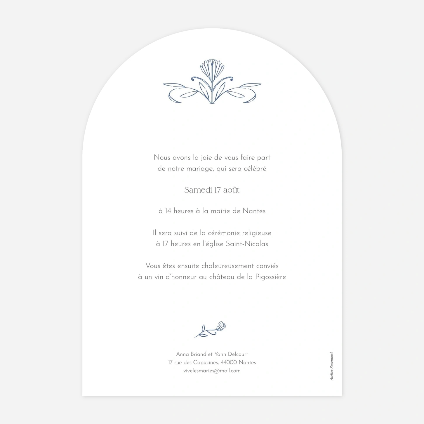 Faire-part mariage Jardin botanique