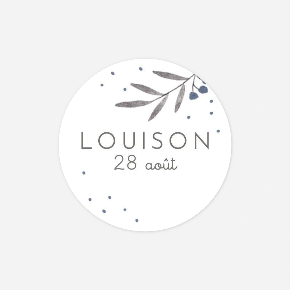 Stickers pour enveloppes baptême Jolies brindilles