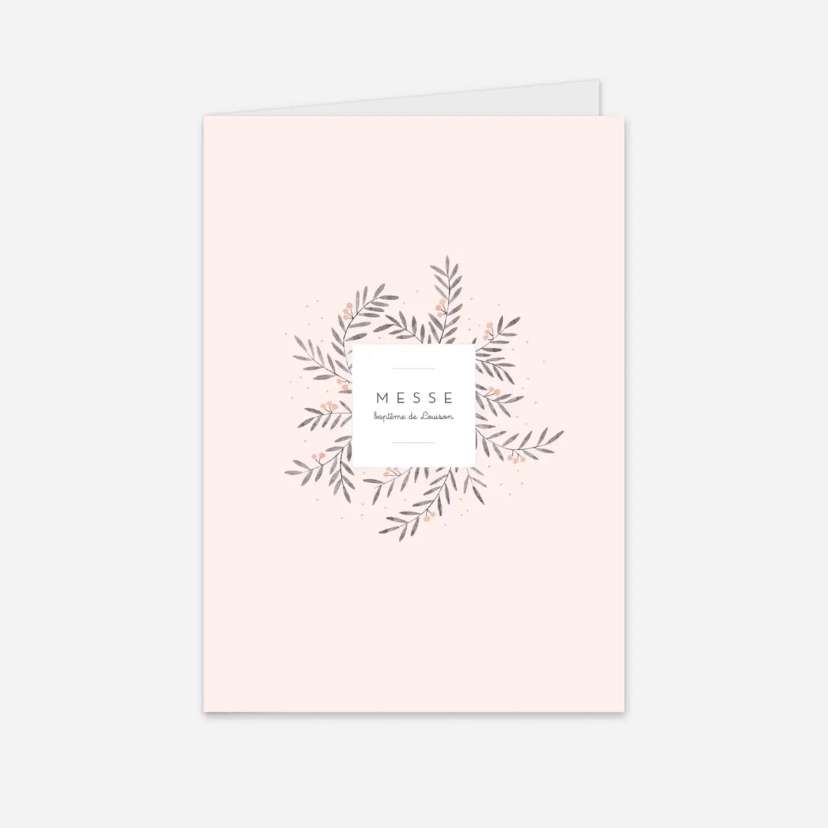 Livret de messe baptême Jolies brindilles