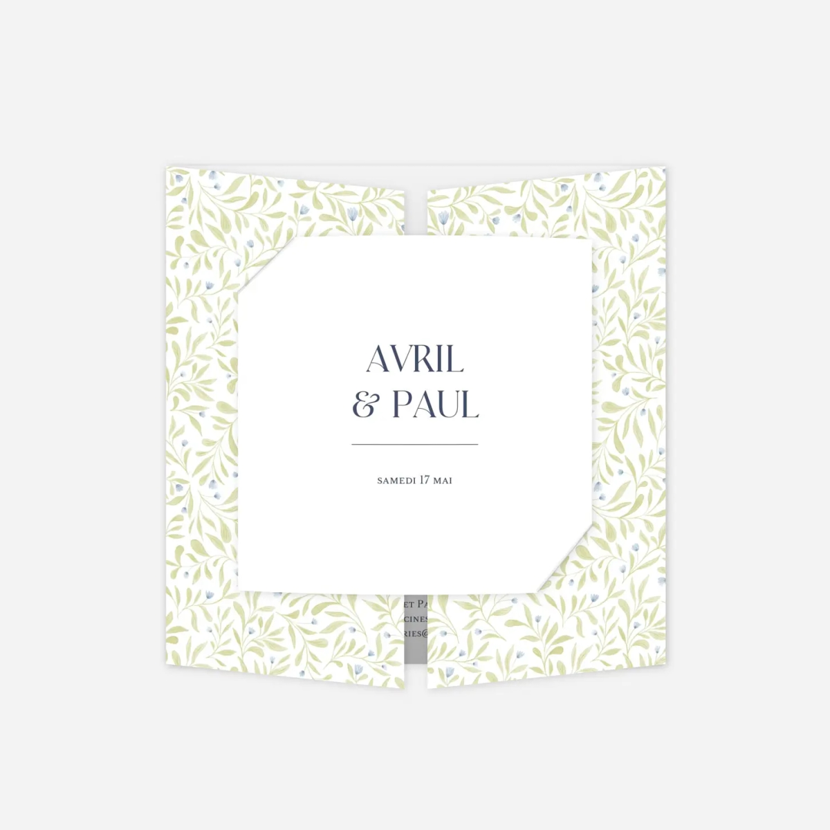 Faire-part mariage Jardin d'amour