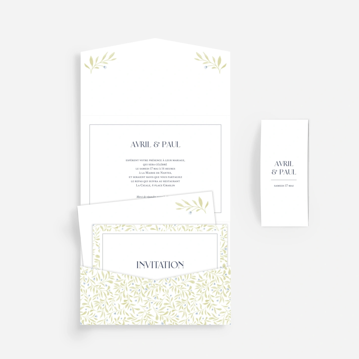 Faire-part mariage Jardin d'amour