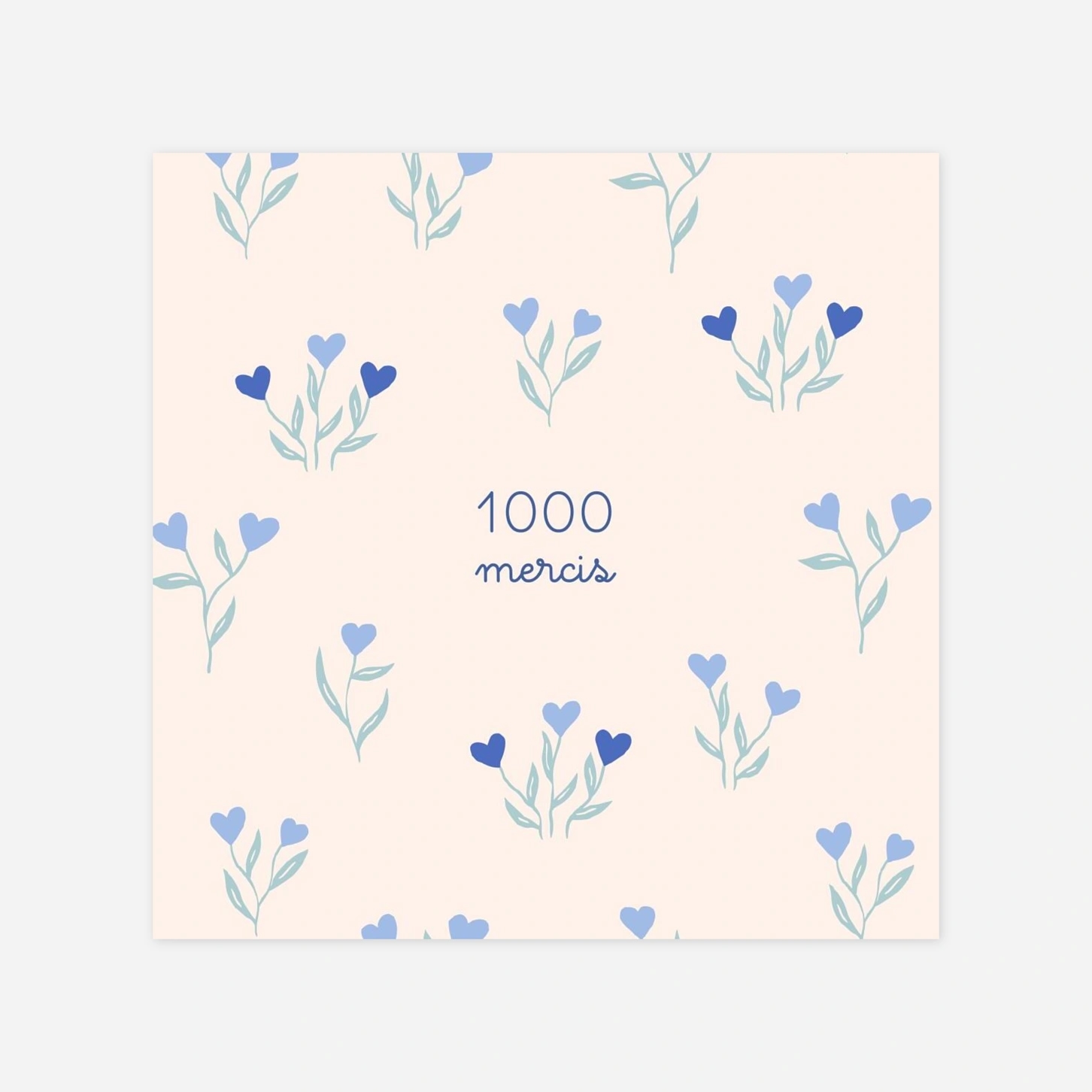 Carte remerciement naissance Jardin de floeurs