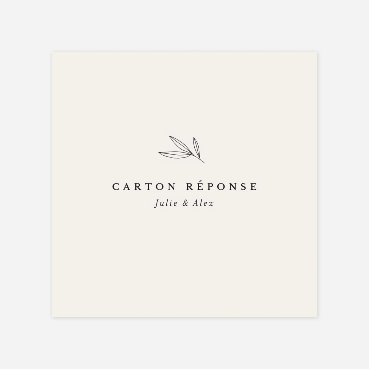 Carton réponse Jeune pousse