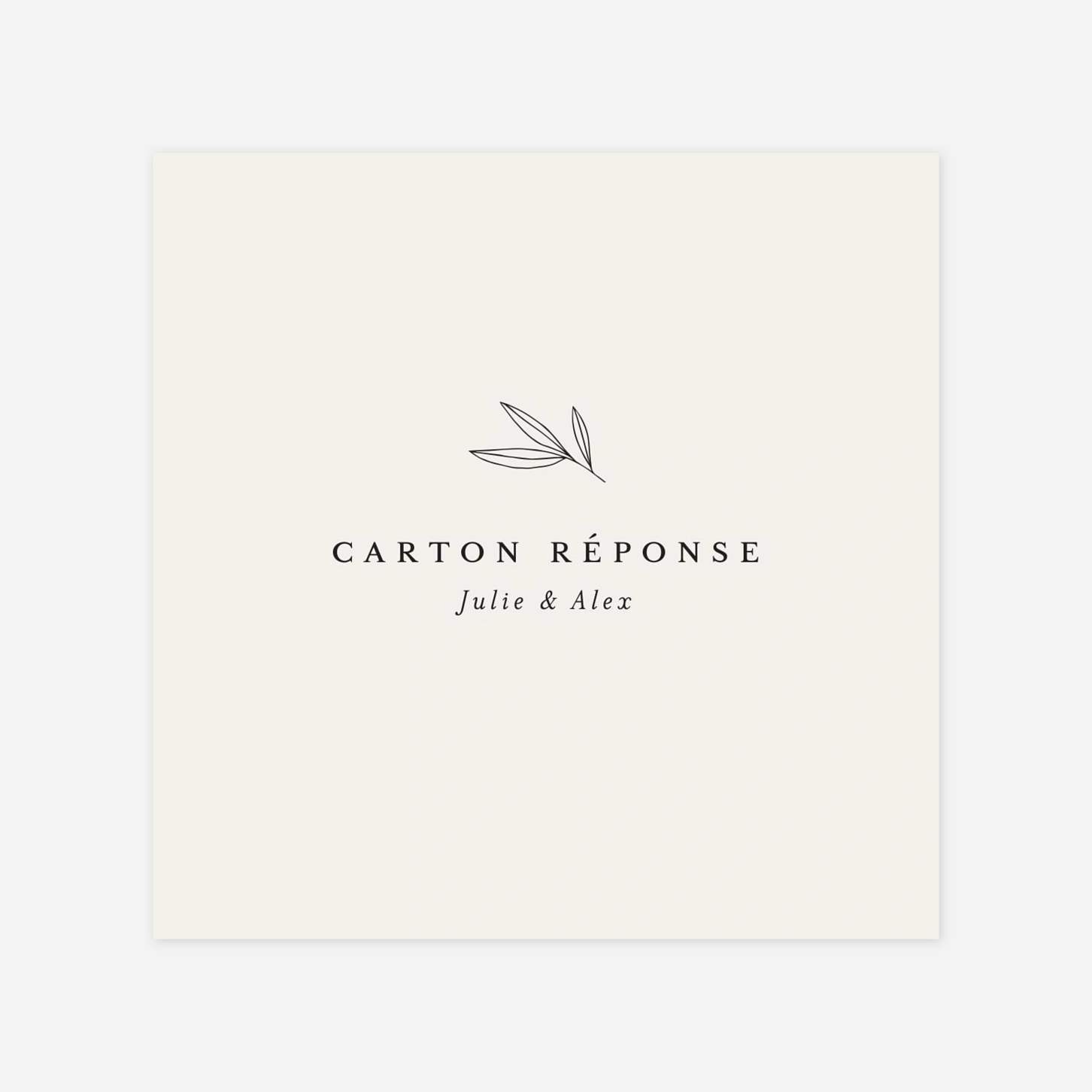 Carton réponse Jeune pousse