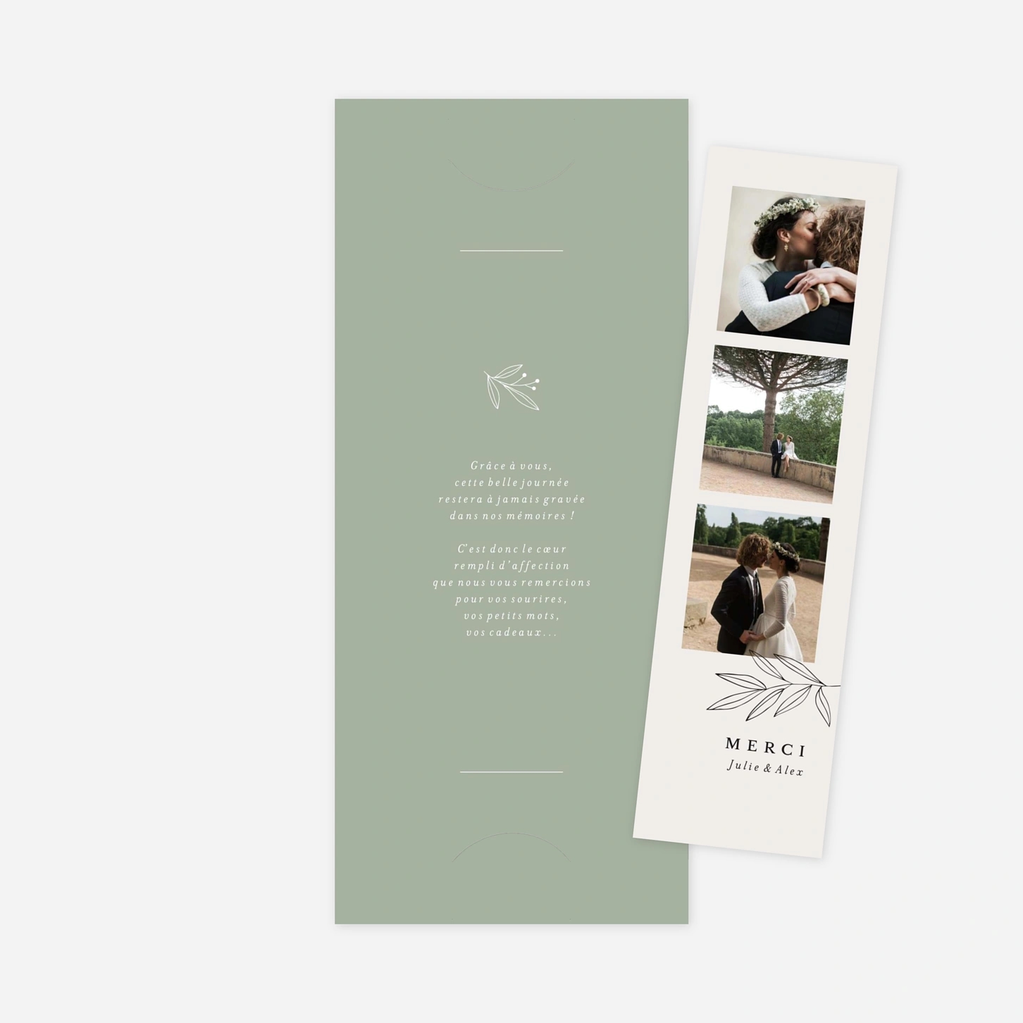 Carte de remerciements Jeune pousse