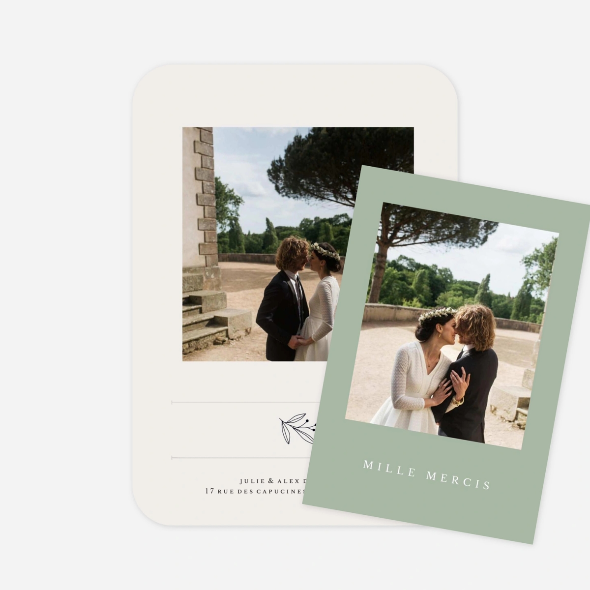 Carte de remerciements Jeune pousse