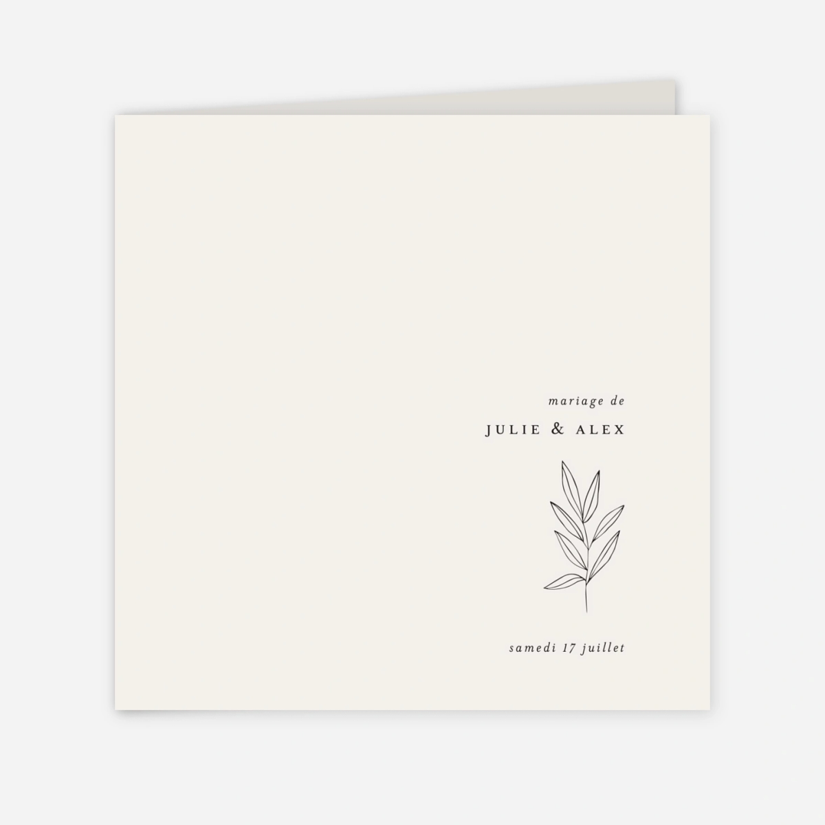 Faire-part mariage Jeune pousse