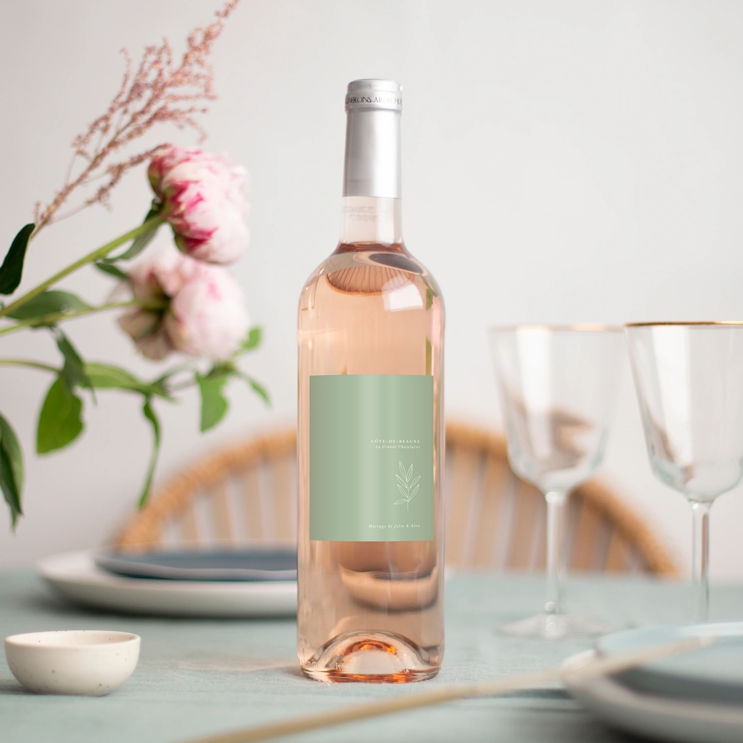 Étiquette bouteille Jeune pousse