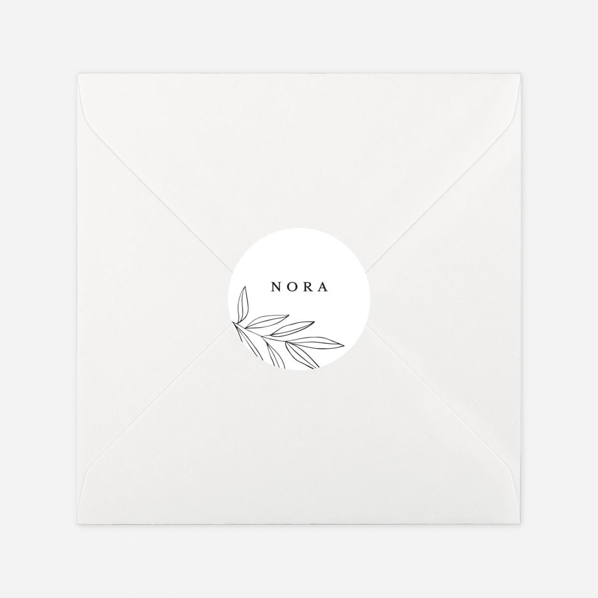 Stickers pour enveloppes baptême Jeune pousse