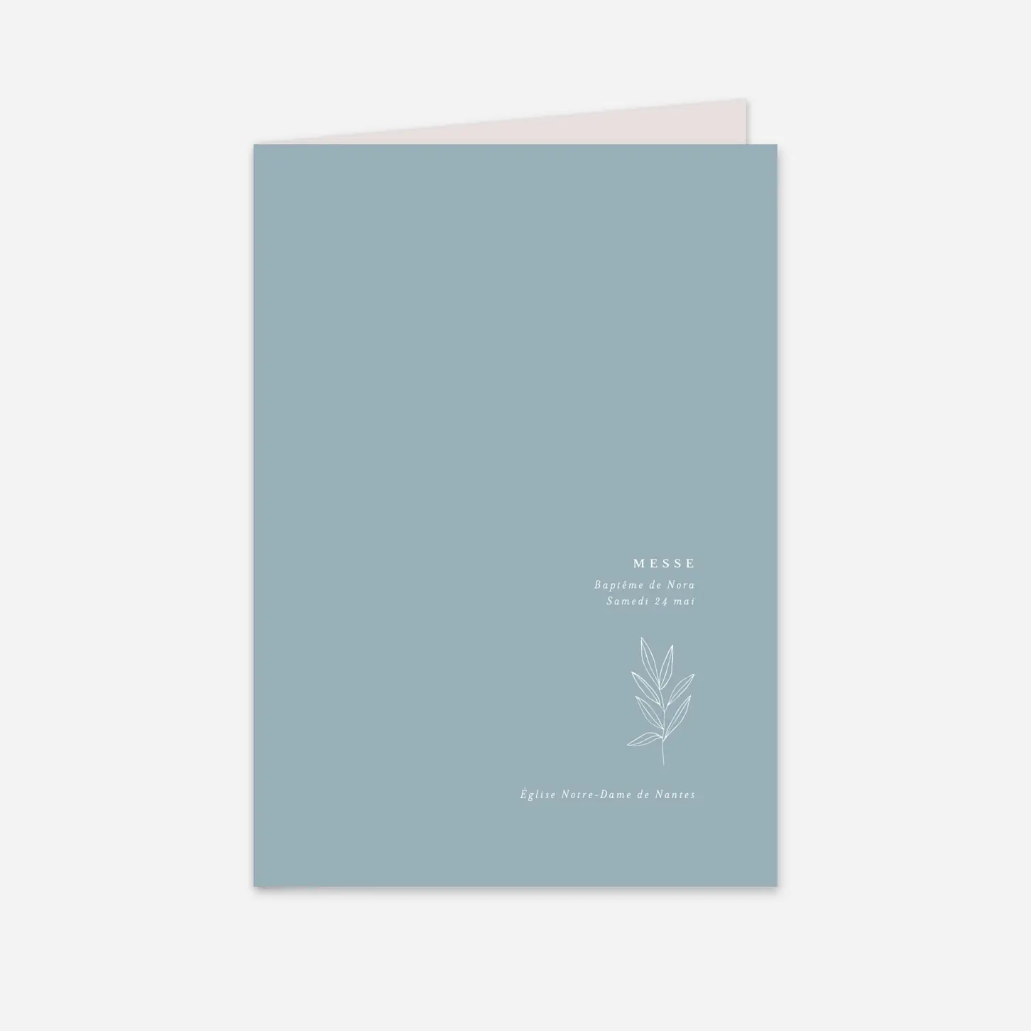 Livret de messe baptême Jeune pousse