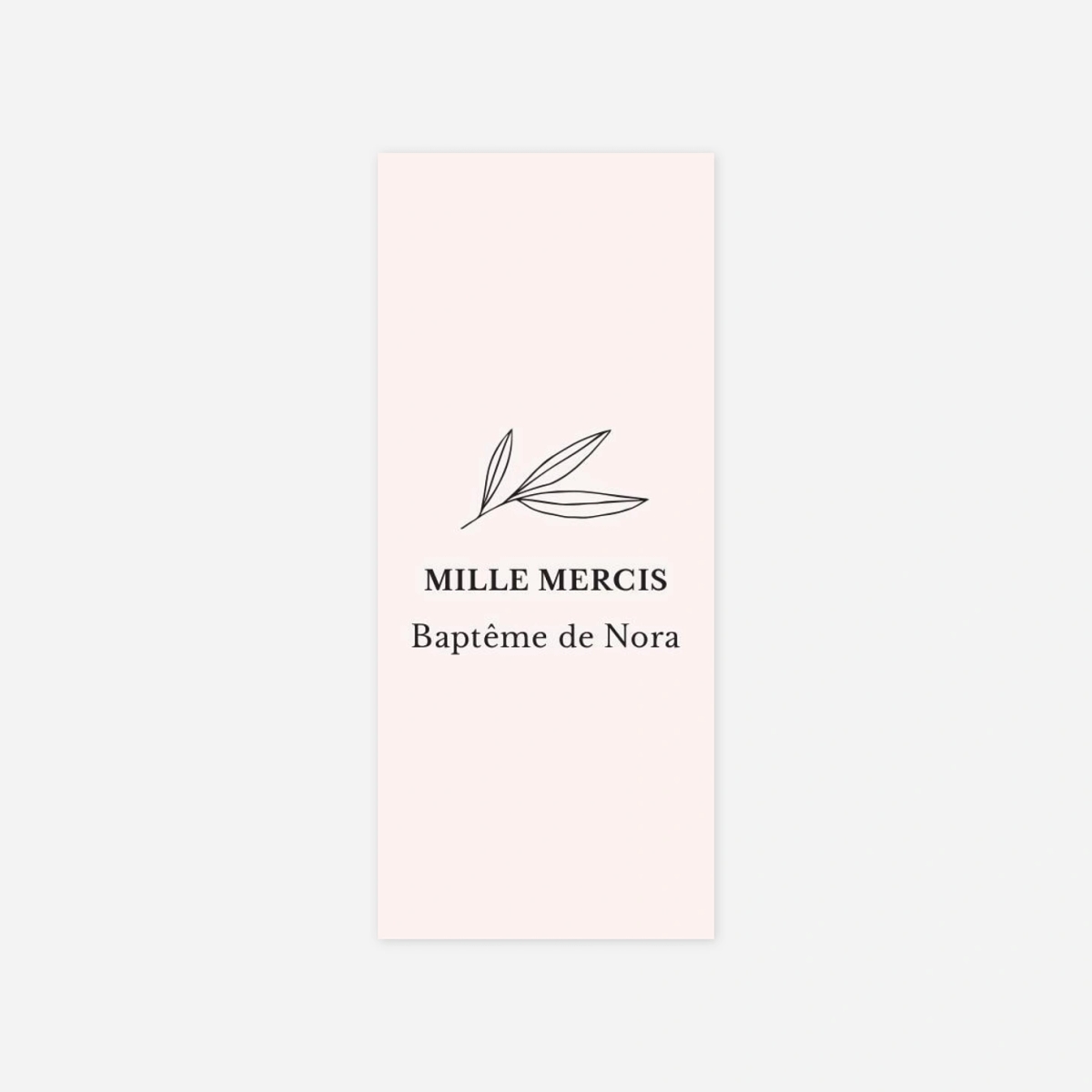 Étiquette cadeau baptême Jeune pousse