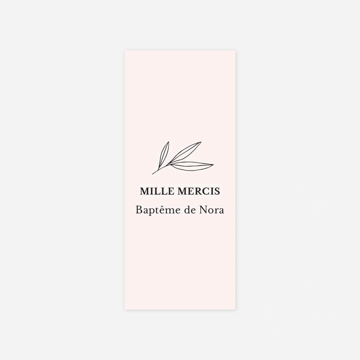 Étiquette cadeau baptême Jeune pousse