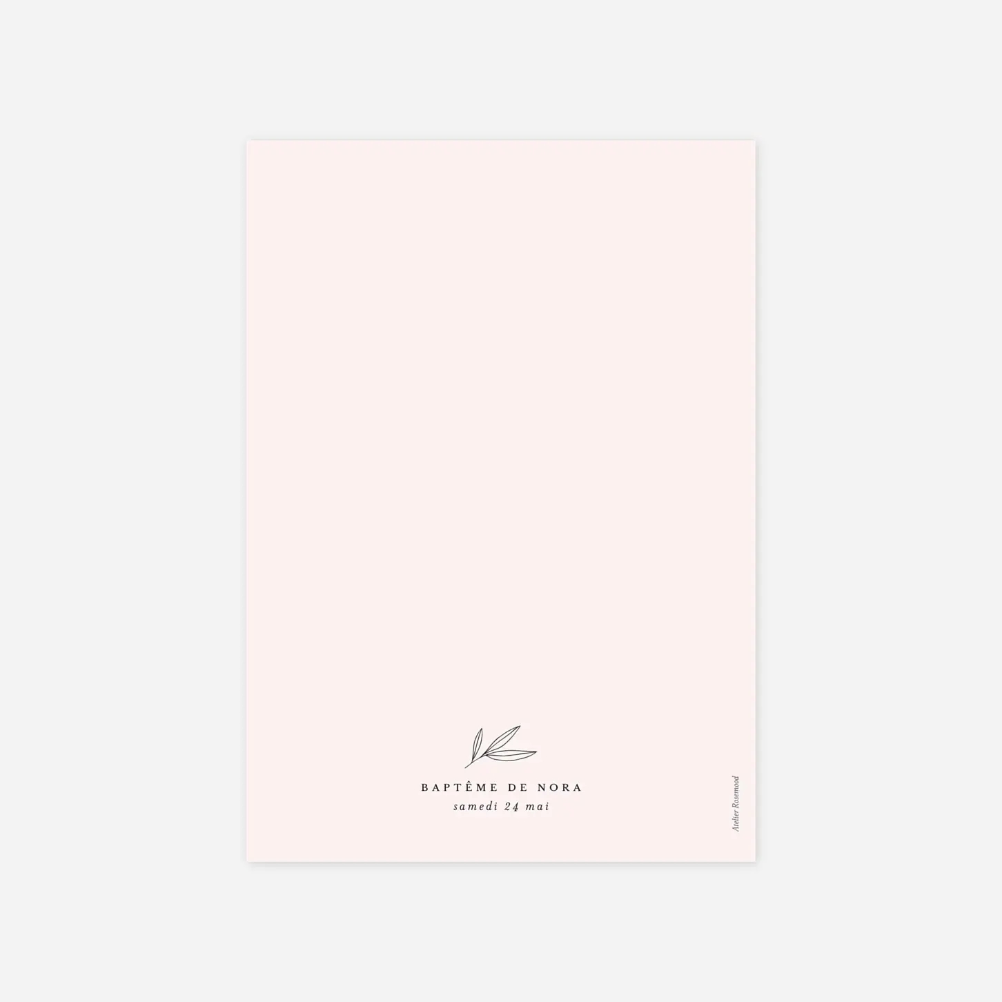 Menu baptême Jeune pousse