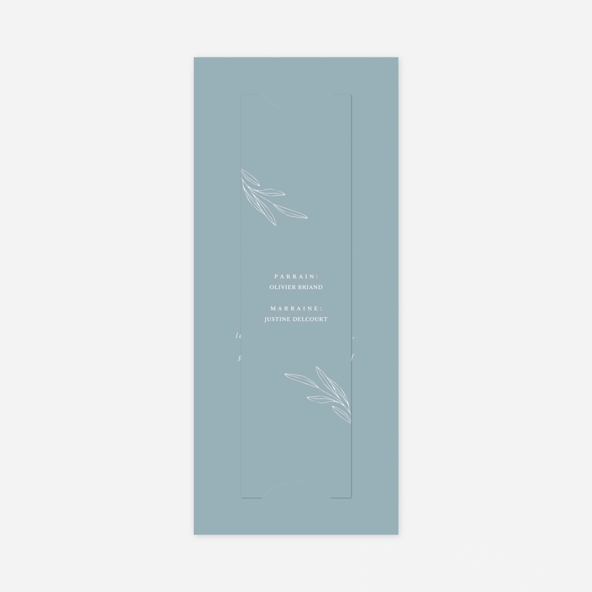 Faire-part baptême Jeune pousse pastel