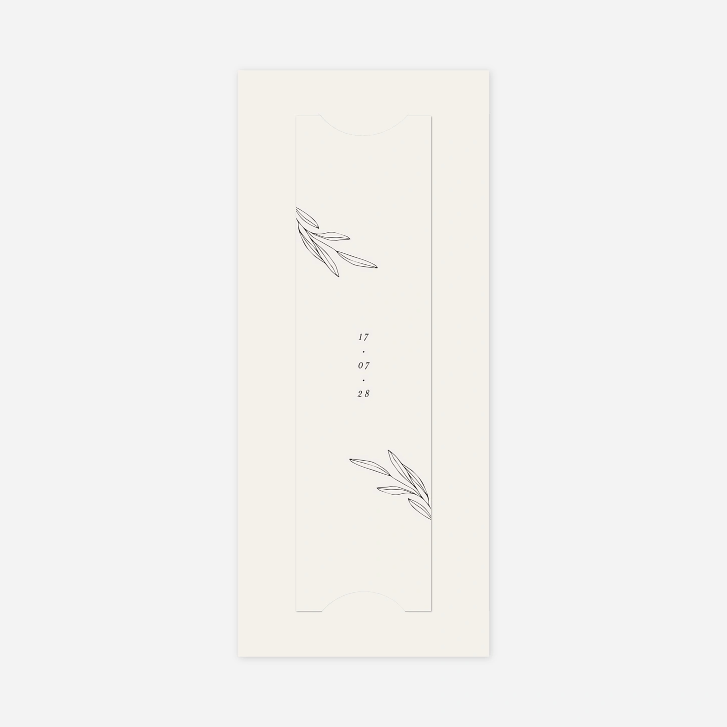 Carte de remerciements Jeune pousse pastel