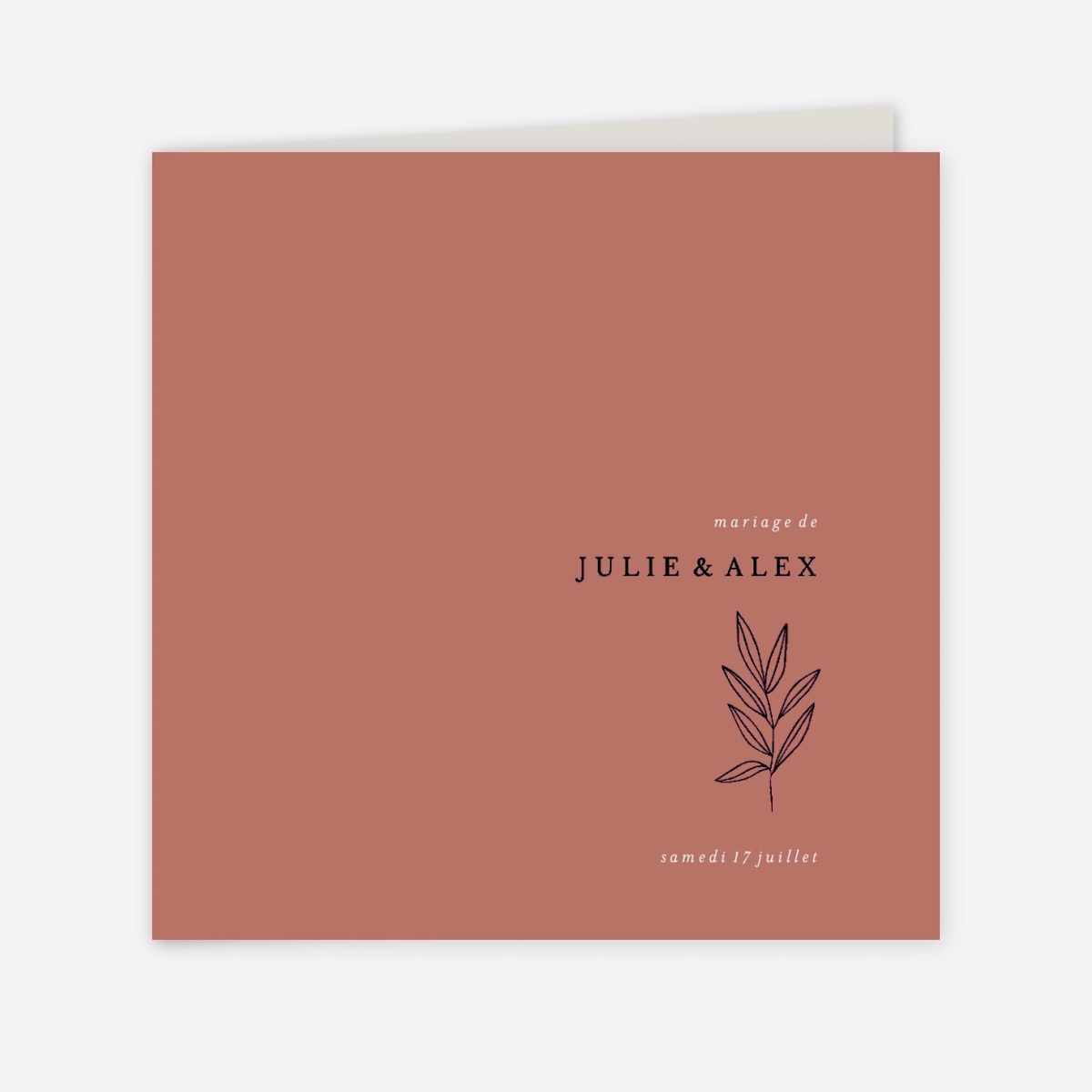 Faire-part mariage Jeune pousse pastel