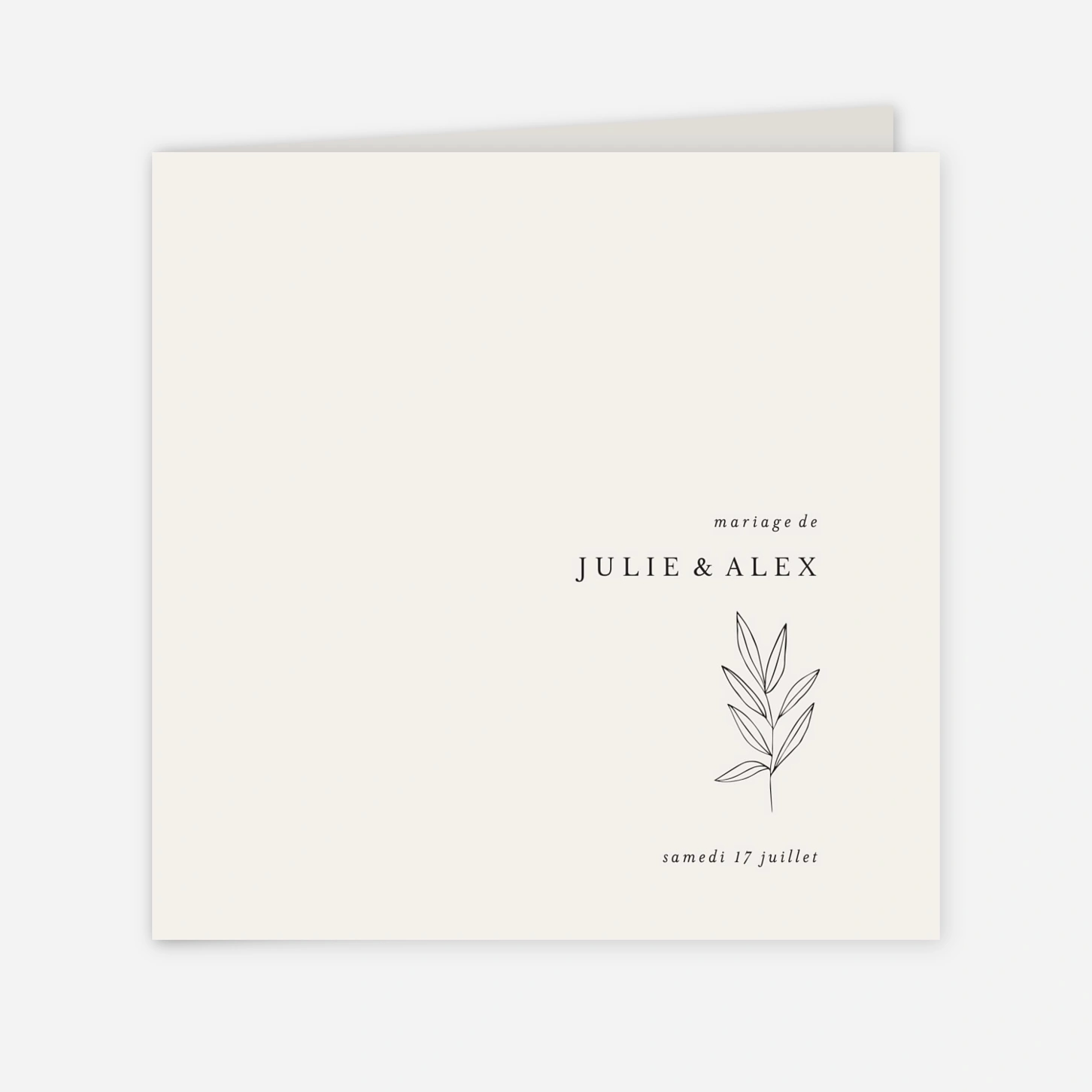 Faire-part mariage Jeune pousse pastel