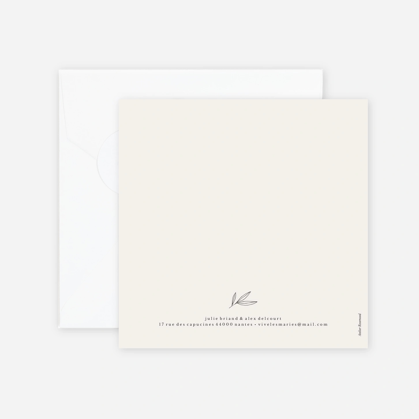 Faire-part mariage Jeune pousse pastel