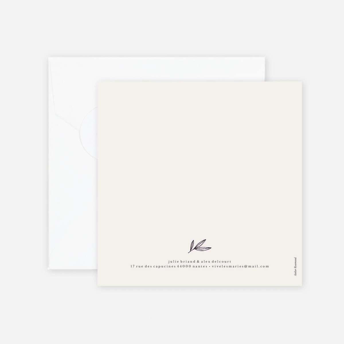 Faire-part mariage Jeune pousse pastel