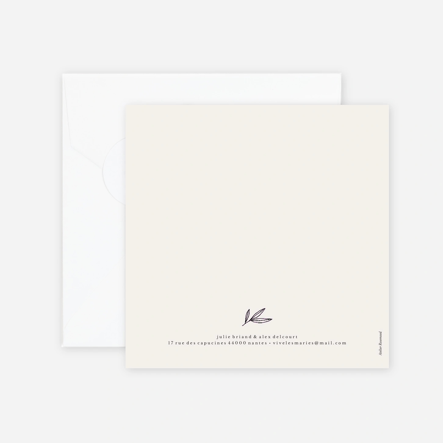 Faire-part mariage Jeune pousse pastel