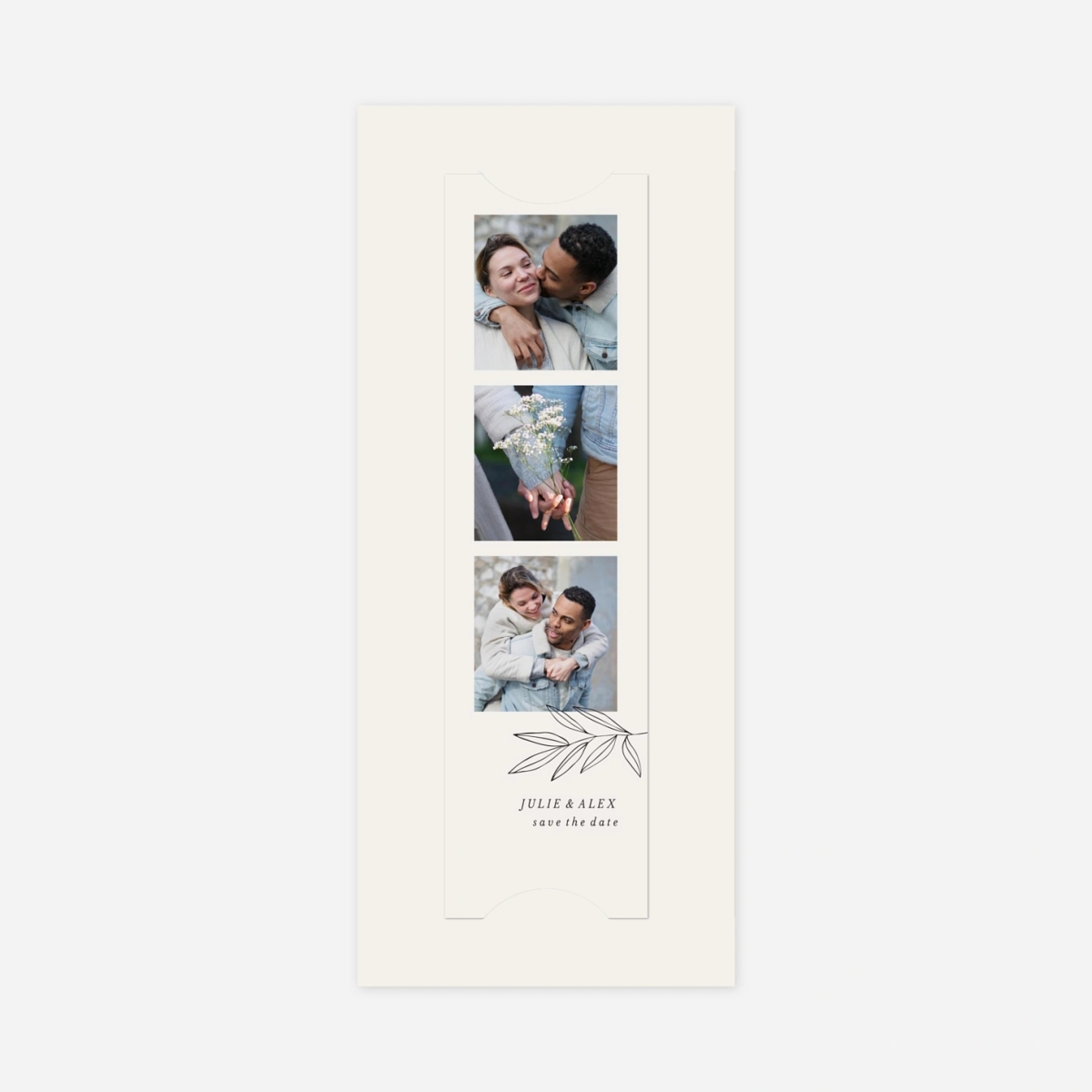 Save the date Jeune pousse pastel