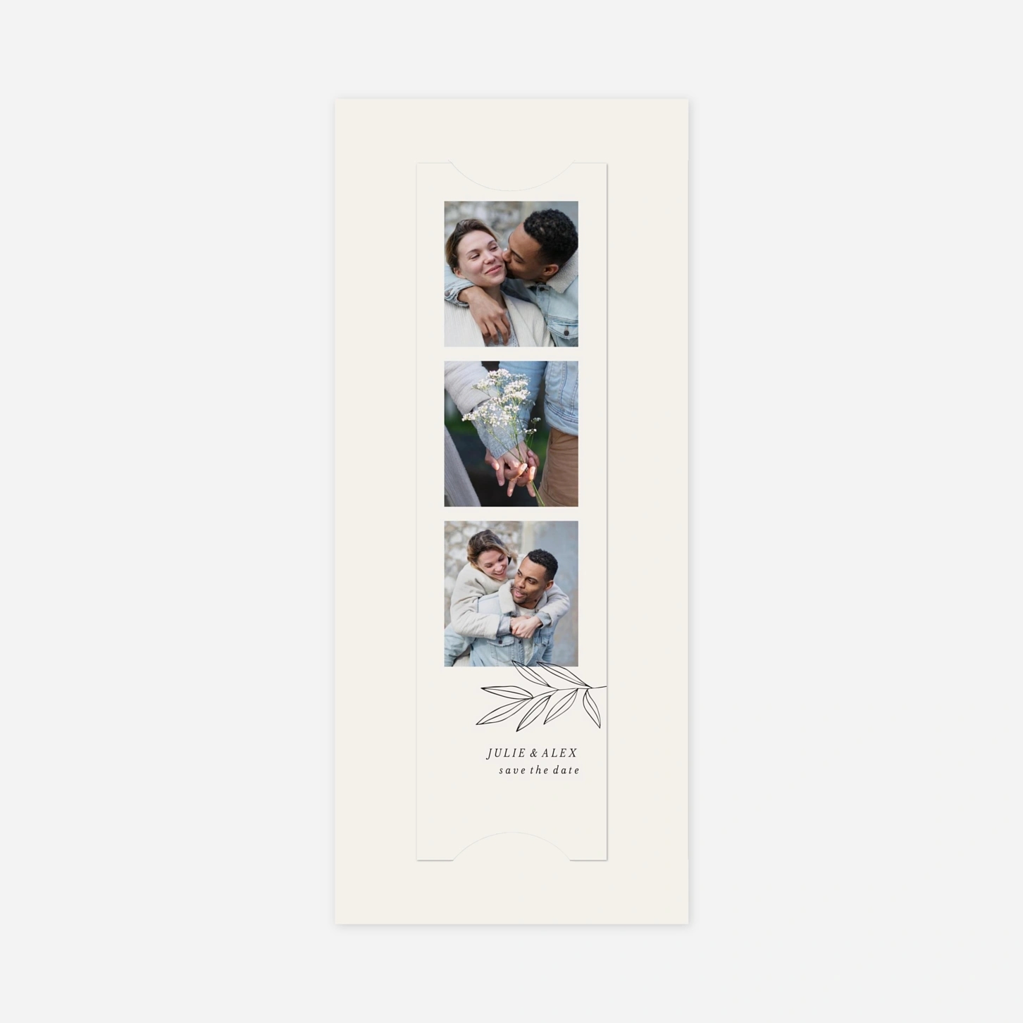 Save the date Jeune pousse pastel