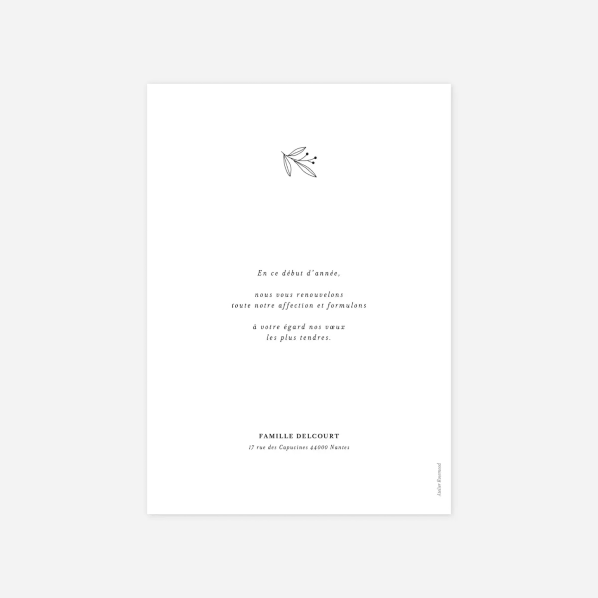 Carte de voeux Jeune pousse photos