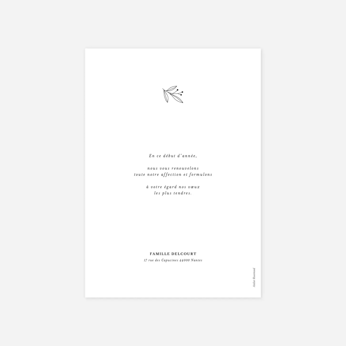 Carte de voeux Jeune pousse 12 photos