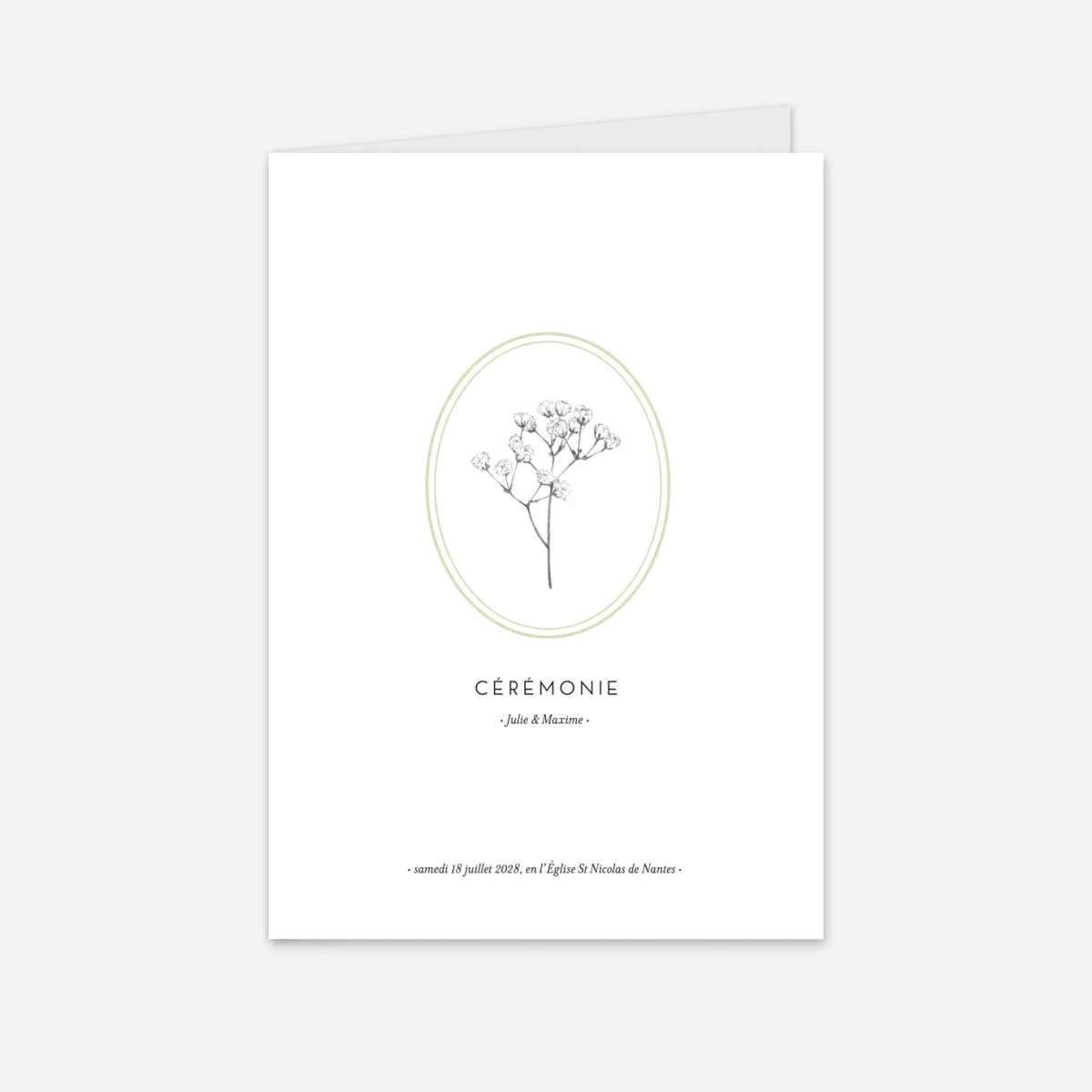 Livret de messe mariage Joli brin