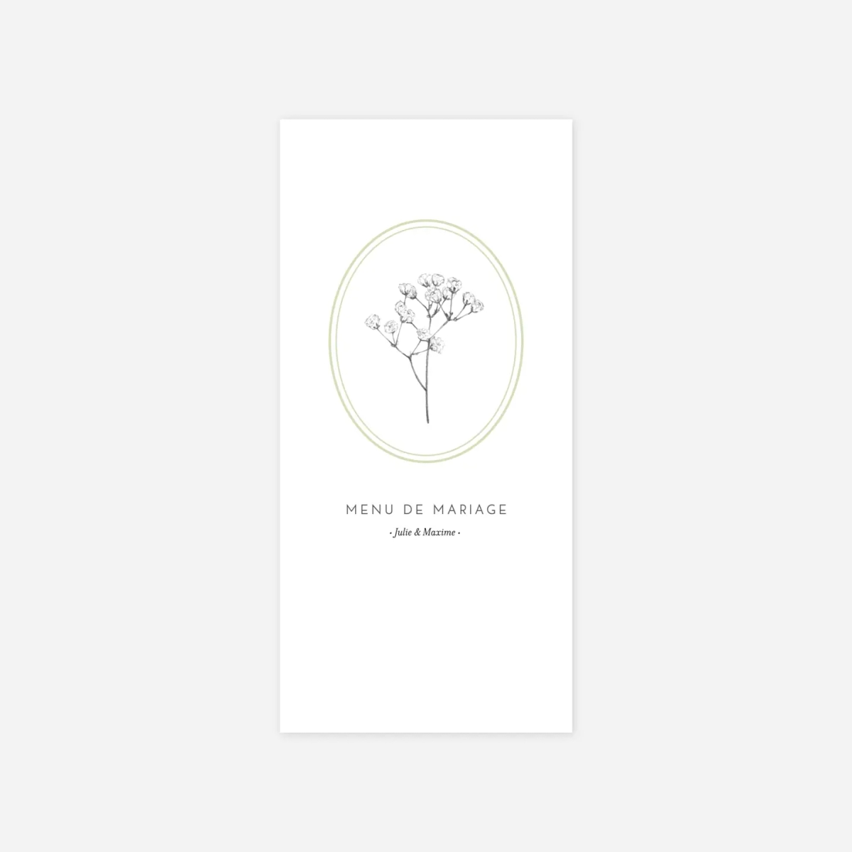 Menu mariage Joli brin
