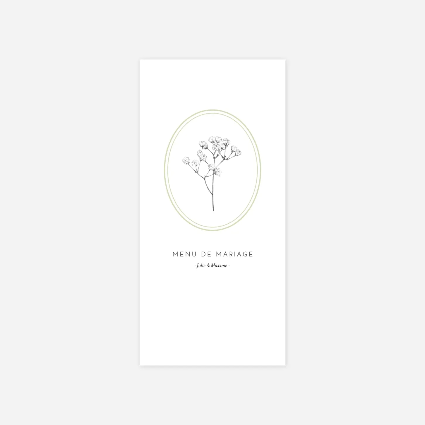 Menu mariage Joli brin
