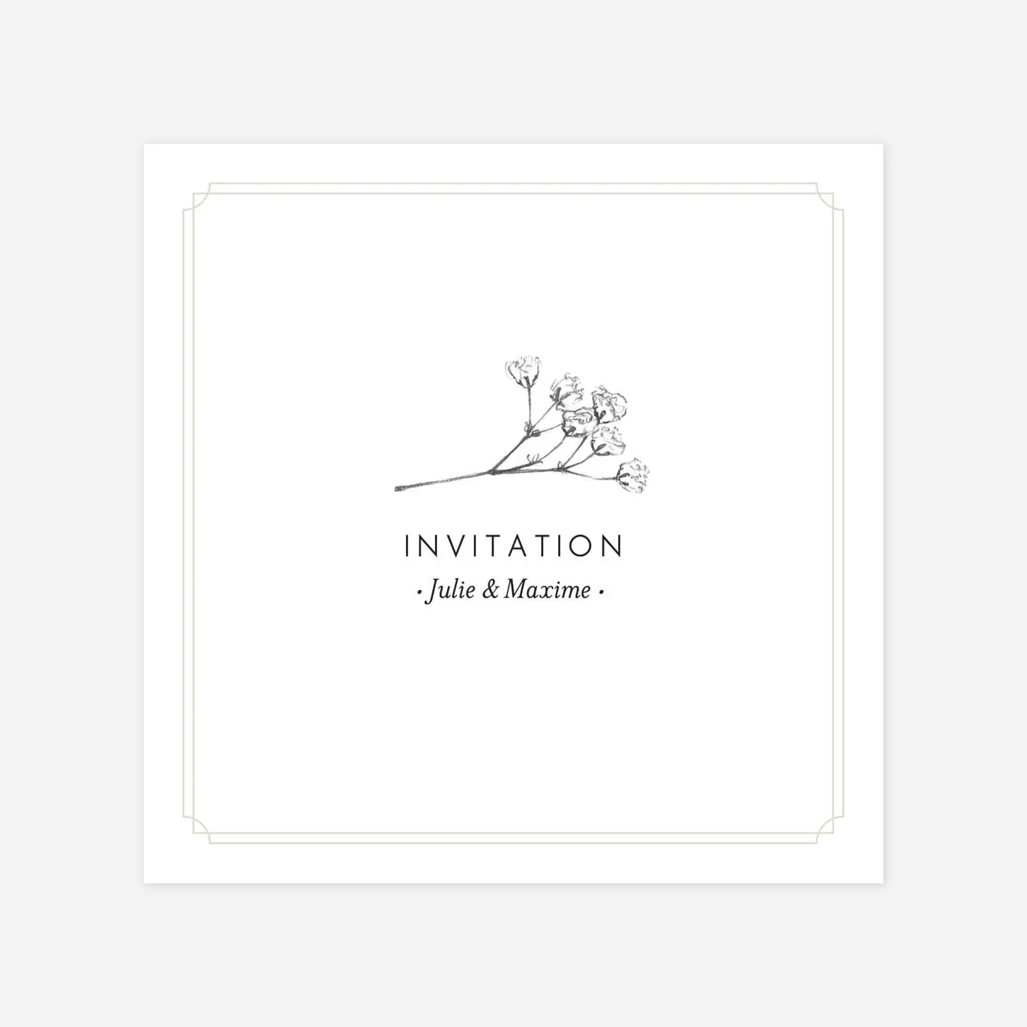 Carton d'invitation Joli brin