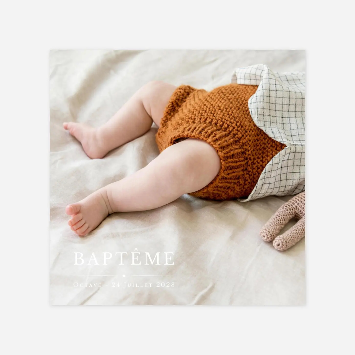 Faire-part baptême Joli détail