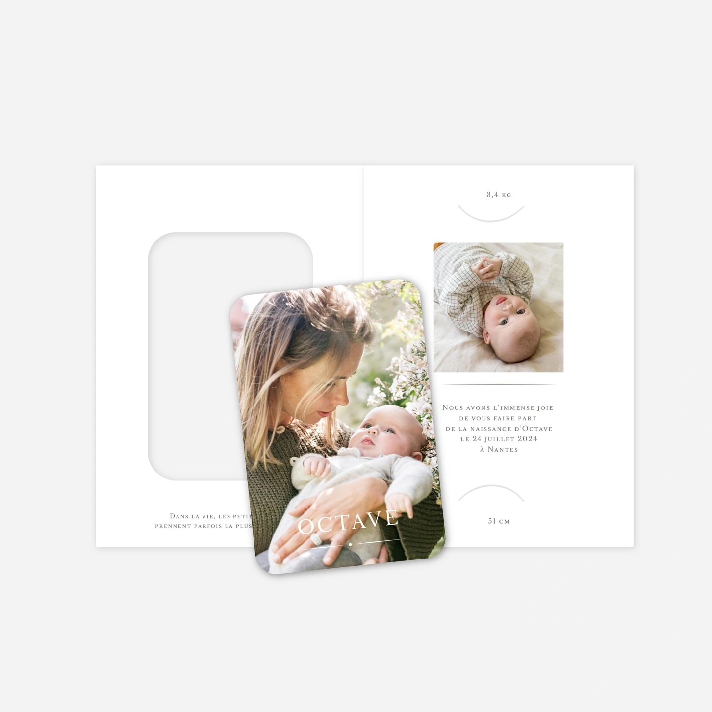 Faire-part naissance Joli détail