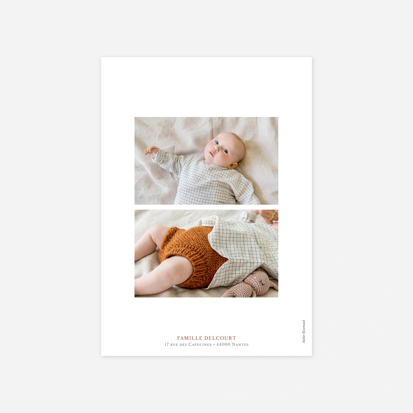 Faire-part naissance Joli détail