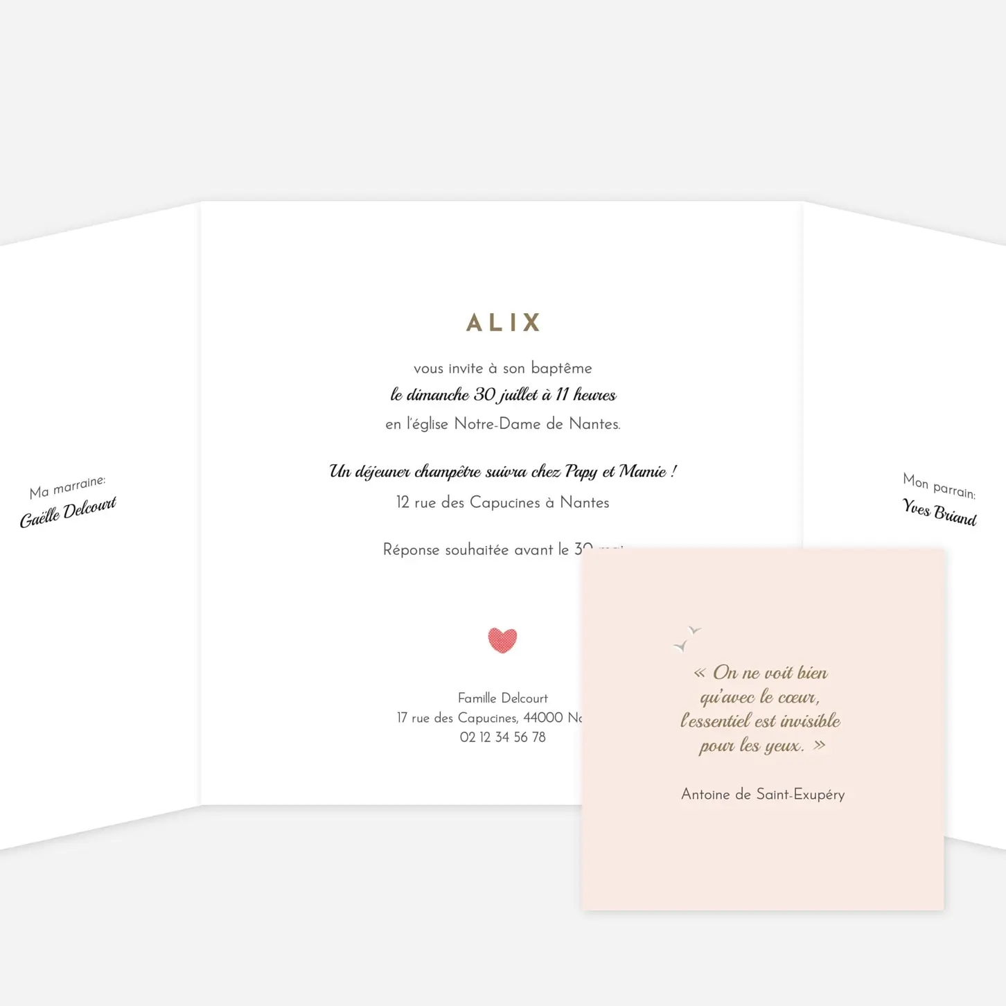 Faire-part baptême Jour de fête