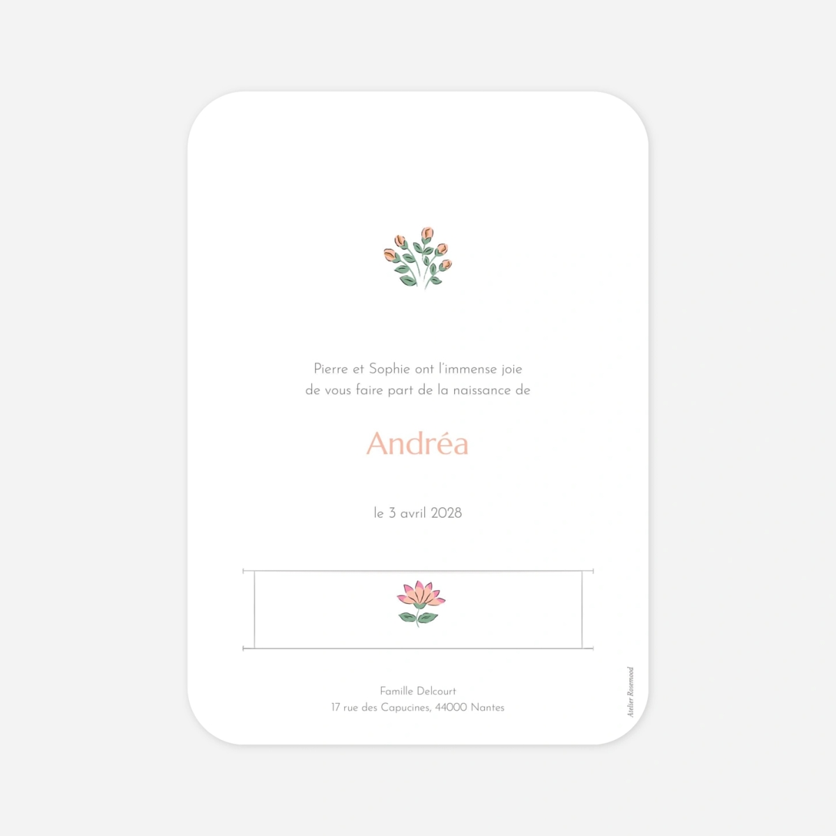 Faire-part naissance Joli Liberty