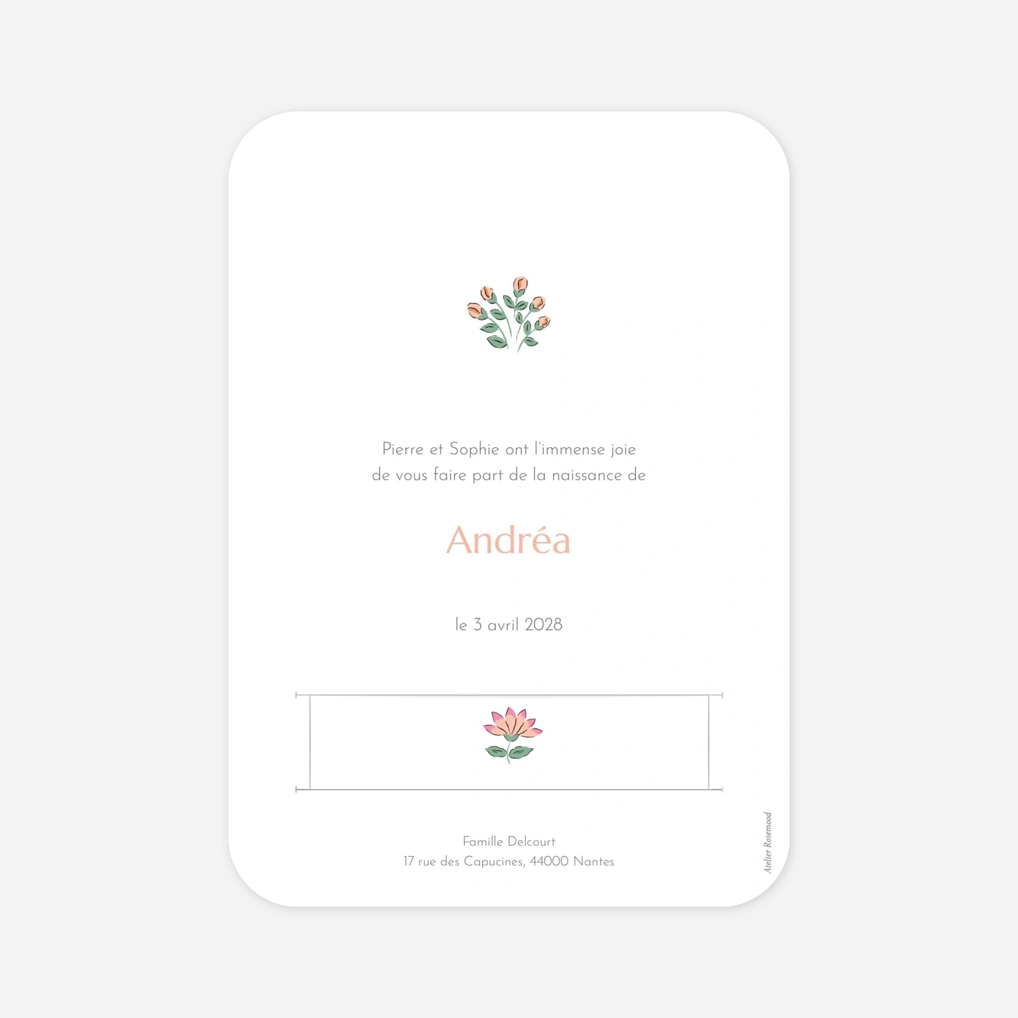 Faire-part naissance Joli Liberty